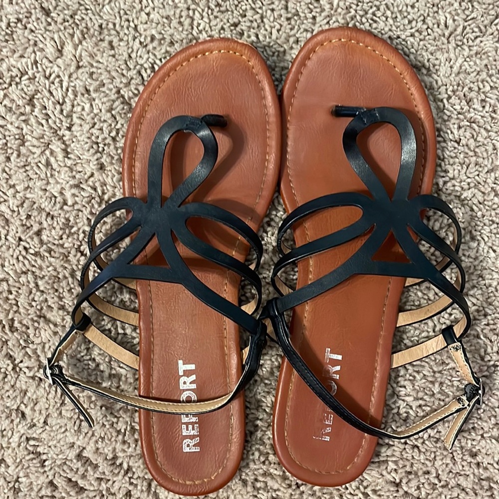 Black Strappy Flat.